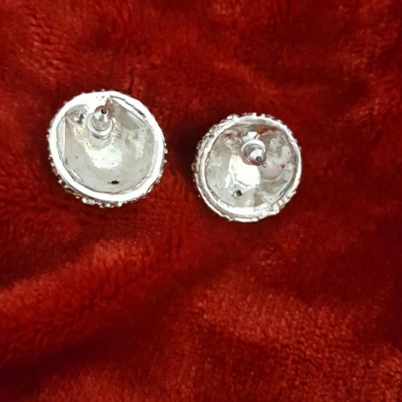 VINTAGE Crystal Earrings Pierced - Picture 3 of 4